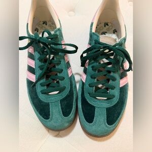 Adidas Spezial Green and Pink Suede Women’s Sneakers - Classic Retro Style